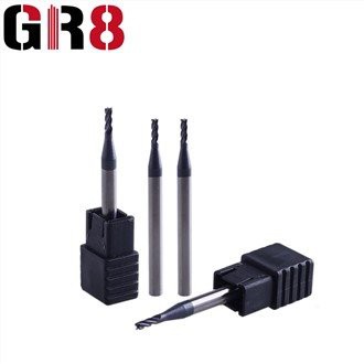 Freză plată cu microdiametru cu 2 caneluri